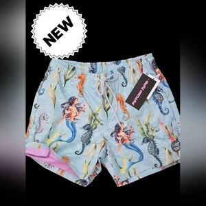 New fashion Mermaid seahorse swim shorts Men